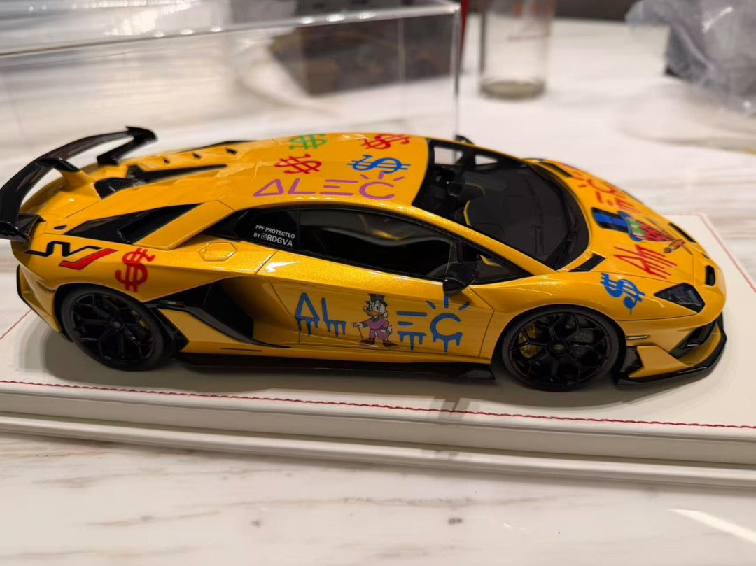 Lamborghini Aventador SVJ (Alec Monopoly) [Davis & Giovanni] 1/18 scale