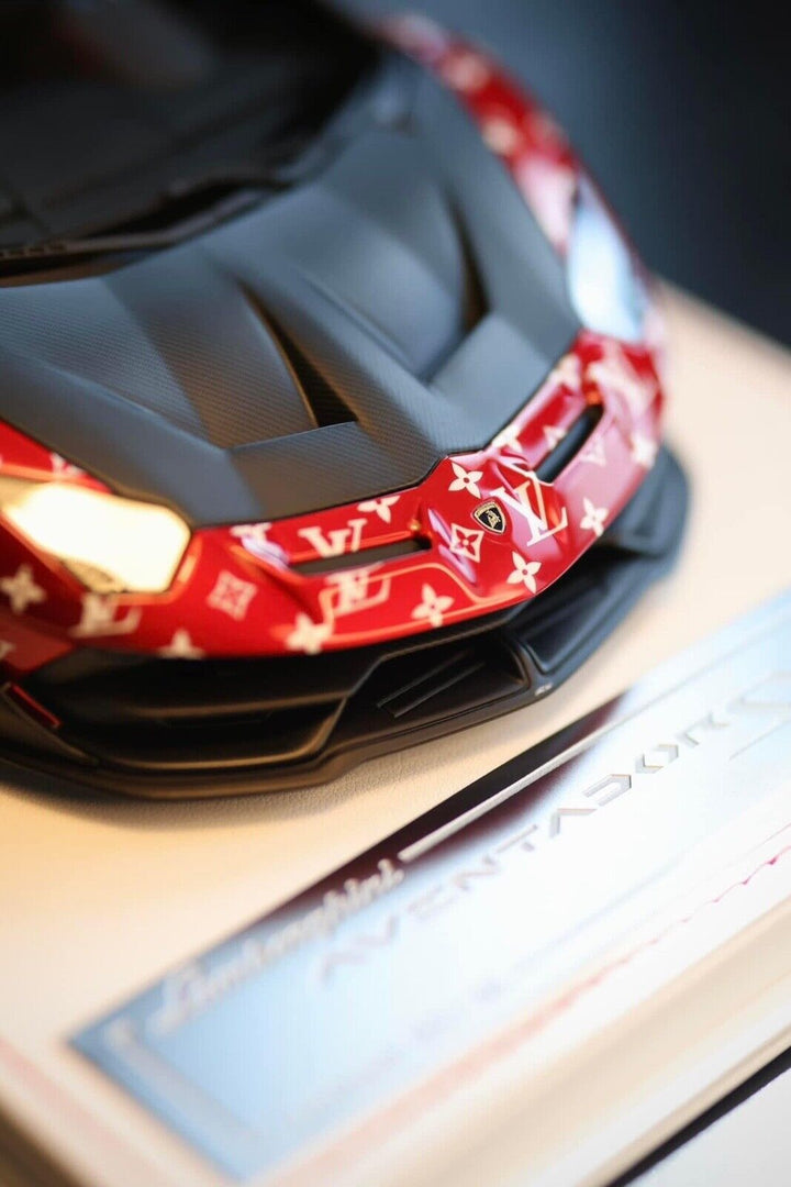 Lamborghini Aventador SVJ Roadster (Red LV Mono) [Davis & Giovanni] 1/18 scale