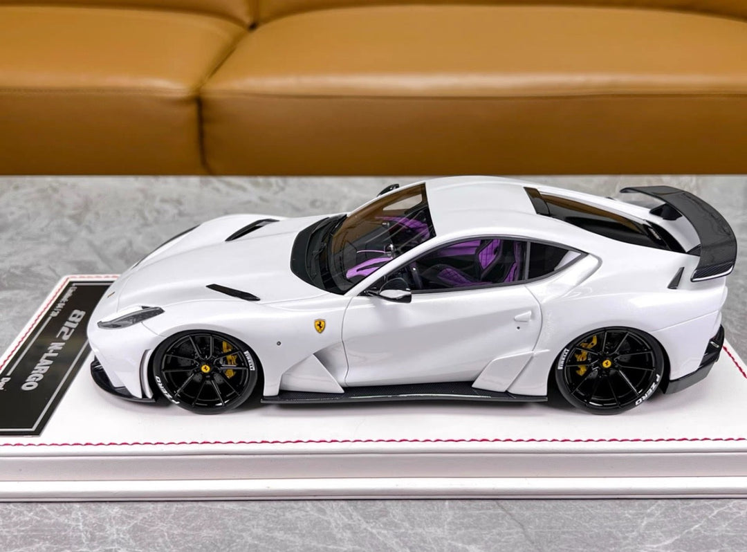 Ferrari 812 N-LARGO NOVITEC (White/ Purple int.) [Davis & Giovanni] 1:18 scale