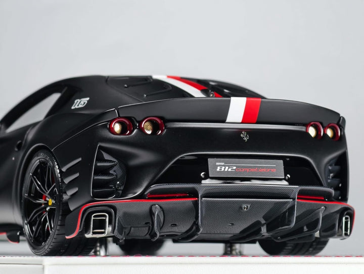 Ferrari 812 Competizione (Matte Black w/ stripe) [Davis & Giovanni] 1:18 scale