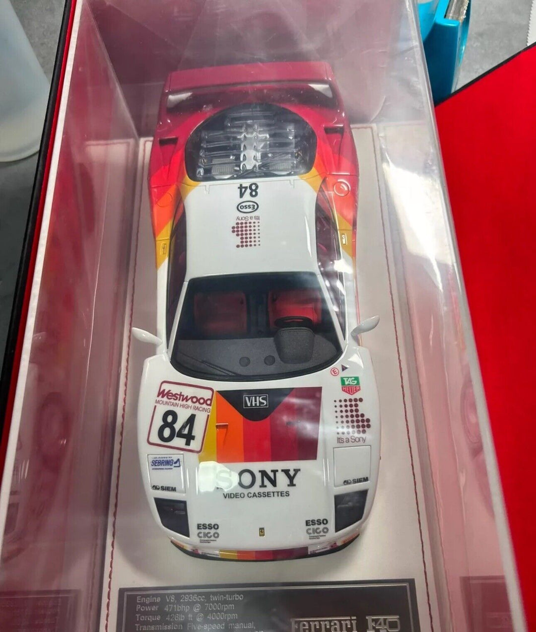Ferrari F40 (Sony Racing Decals no. 84) [Davis & Giovanni] 1/18 scale