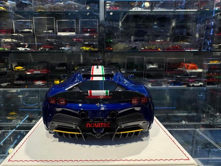 Ferrari SF90 Stradale NOVITEC (Metallic Blue) [Davis & Giovanni] 1/18 scale