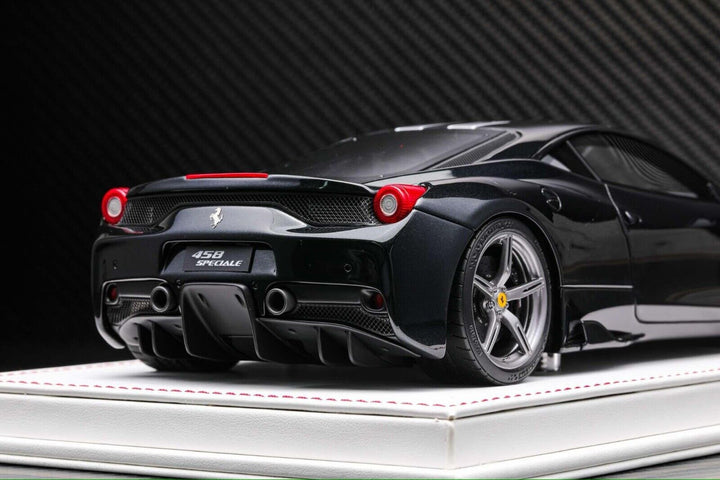 Ferrari 458 Speciale (Black/ White Stripe) [Davis & Giovanni] 1/18 scale