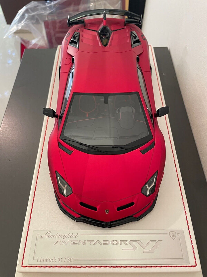 Lamborghini Aventador SVJ (Red Supreme) [Davis & Giovanni] 1/18 scale