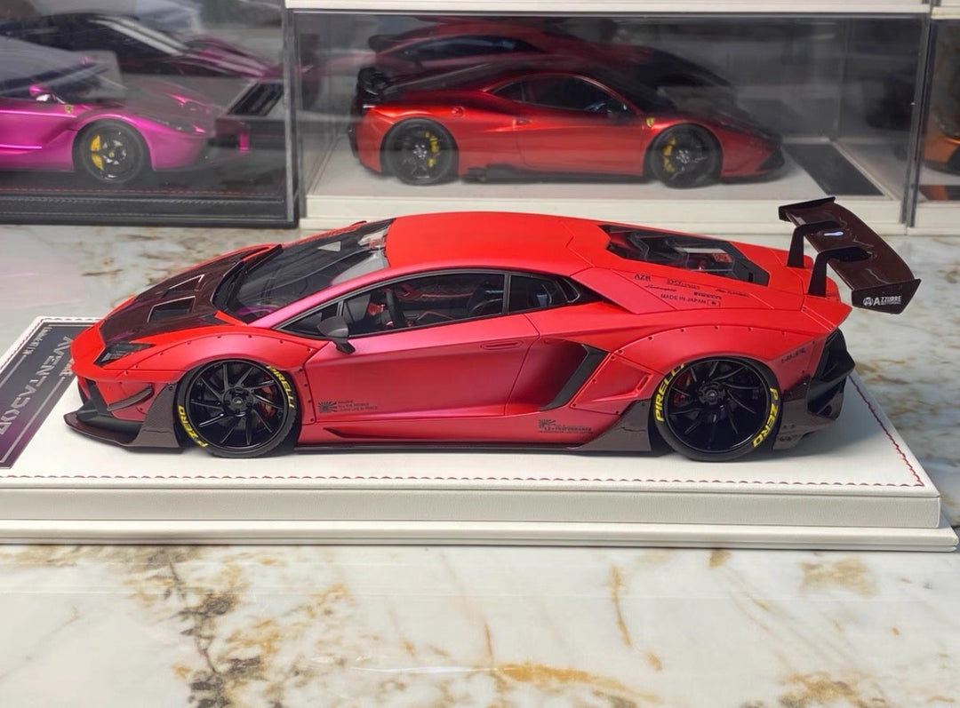 Lamborghini Aventador 2.0 LBWK (Matt Red) [Davis & Giovanni] 1/18 scale