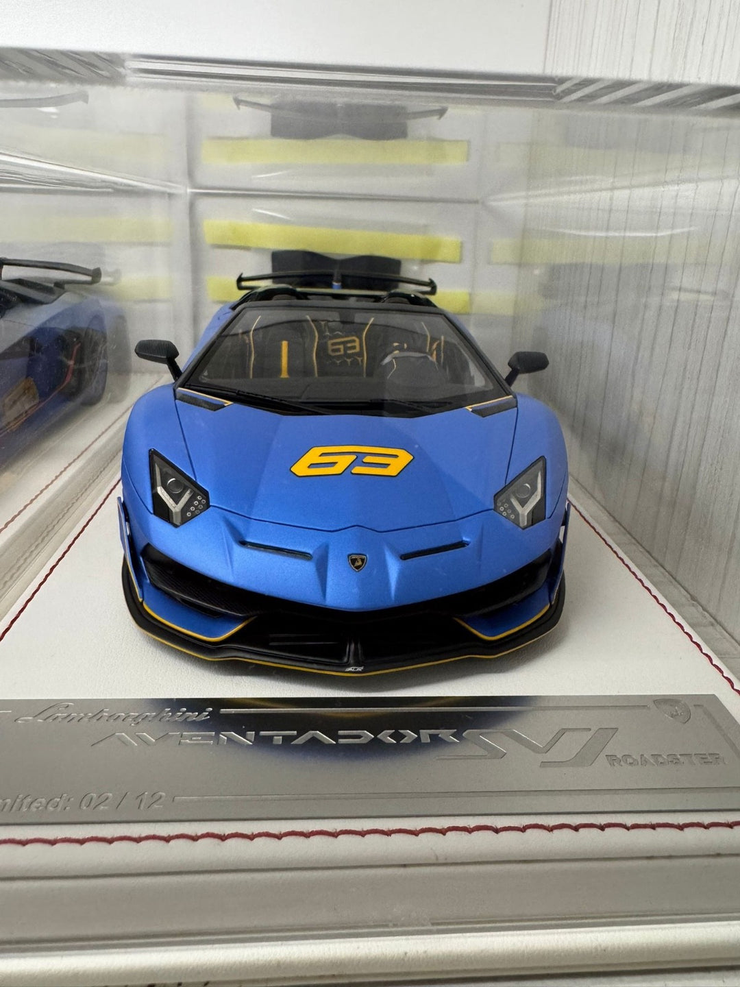 Lamborghini Aventador SVJ Roadster (Matte Blue 63) [Davis & Giovanni] 1:18 scale
