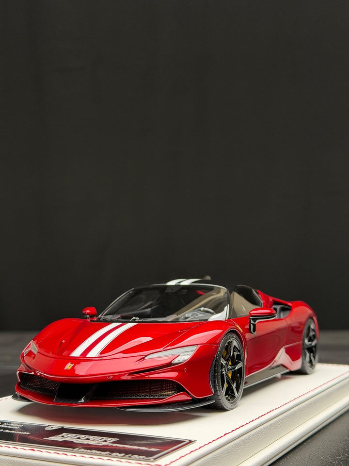 Ferrari SF90 Stradale (Candy Red/ White Stripes) [Davis & Giovanni] 1:18 scale