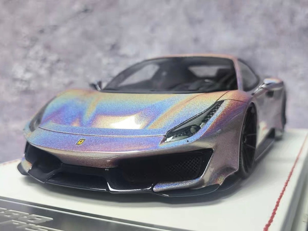 Ferrari 488 Pista NOVITEC (Fantasy Silver) [Davis & Giovanni] 1:18 scale