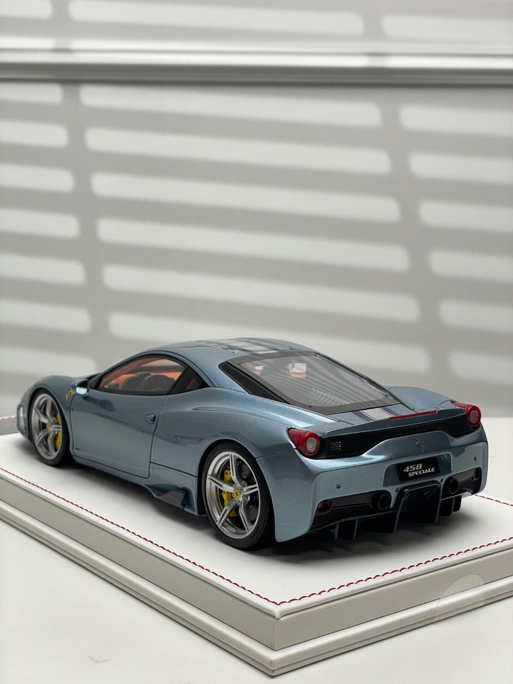 Ferrari 458 Speciale (Metallic Light Blue) [Davis & Giovanni] 1/18 scale