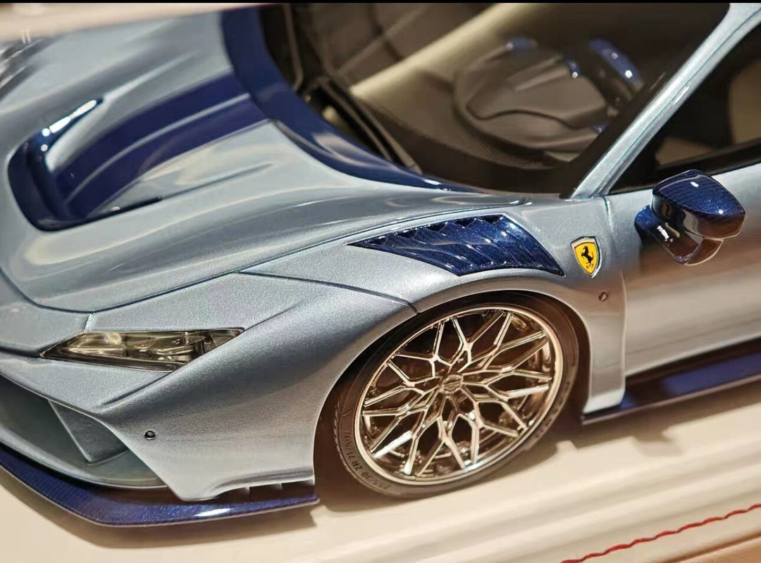 Ferrari F8 Tributo N-LARGO NOVITEC (Ice Blue) [Davis & Giovanni] 1:18 scale