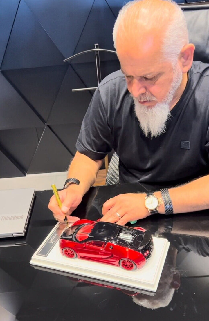 Bugatti Veyron Mansory "Vincero" (Red, SIGNED) [Davis & Giovanni] 1:18 scale