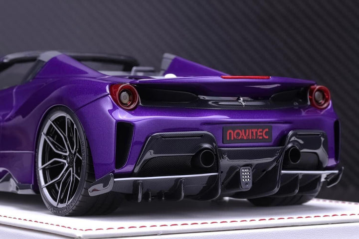Ferrari 488 Pista Spider NOVITEC (Purple/i.stripe) [Davis & Giovanni] 1/18 scale
