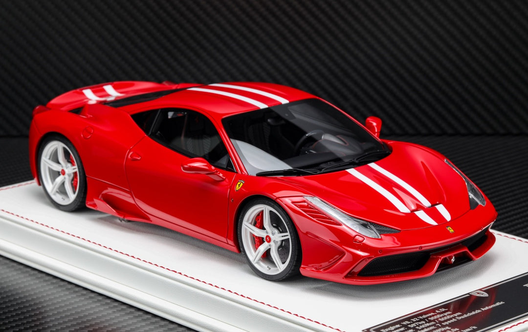 Ferrari 458 Speciale (Red/ White Stripes) [Davis & Giovanni] 1/18 scale
