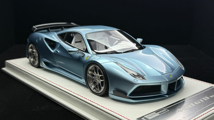Ferrari 488 GTB N-LARGO NOVITEC (Ice Blue) [Davis & Giovanni] 1:18 1 OF 1