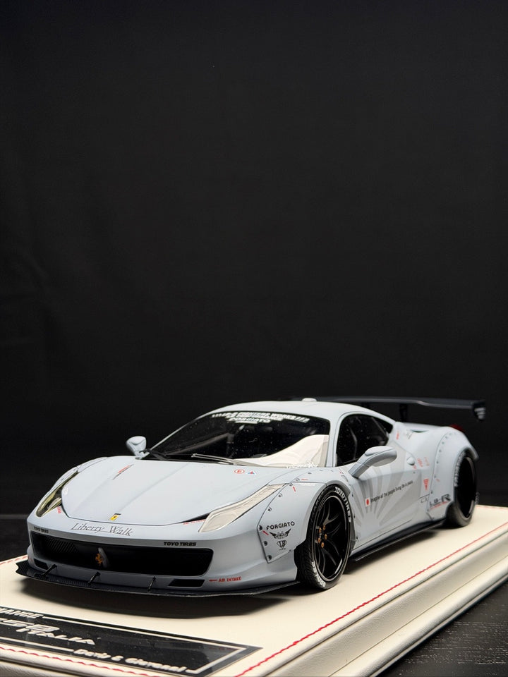 Ferrari 458 Italia LBWK (Matte Gray) [Davis & Giovanni] 1:18 scale
