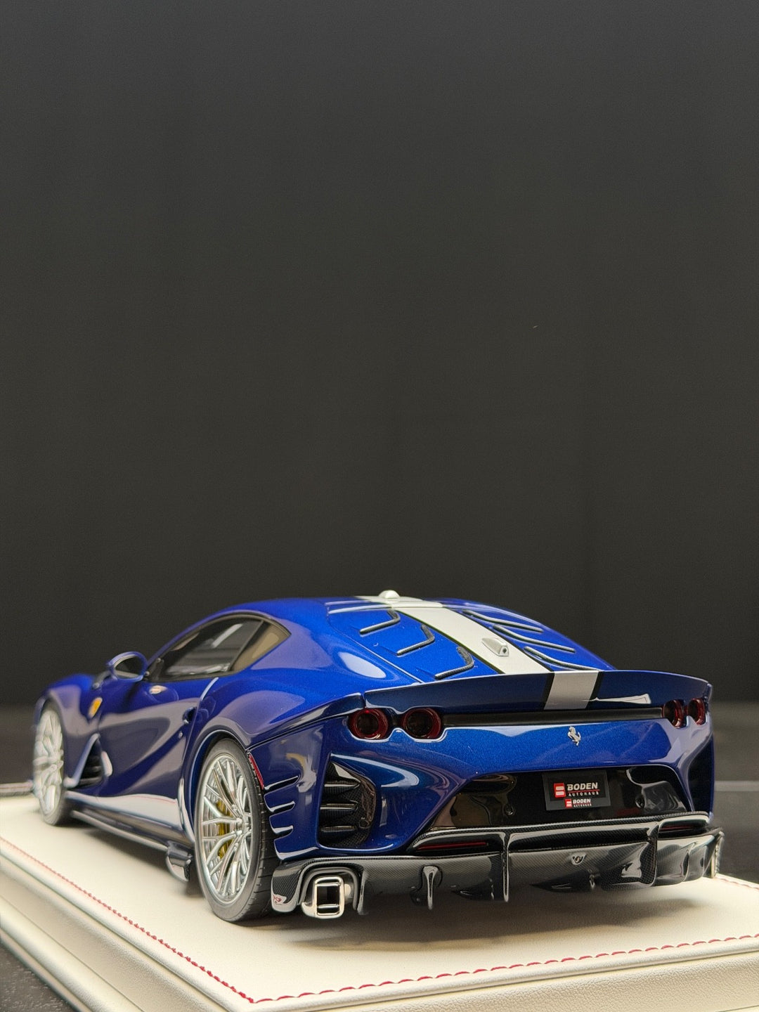 Ferrari 812 Competizione (Blue/ Silver Stripe) [Davis & Giovanni] 1:18 scale