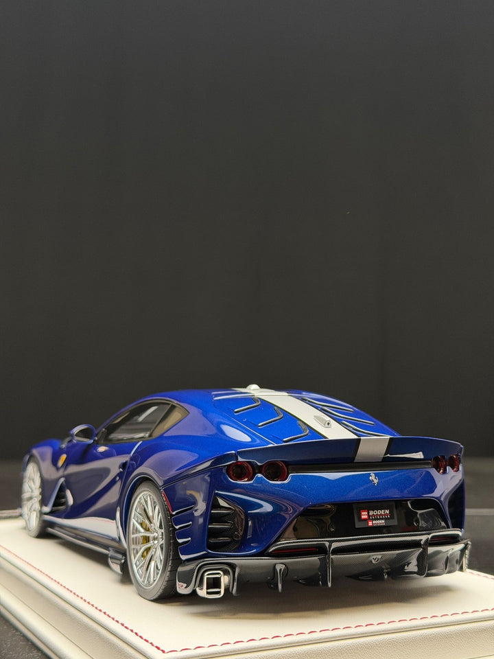 Ferrari 812 Competizione (Blue/ Silver Stripe) [Davis & Giovanni] 1:18 scale