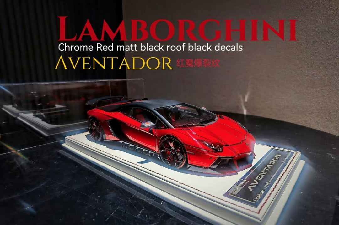 Lamborghini Aventador NOVITEC (Chrome Red) [Davis & Giovanni] 1/18 scale