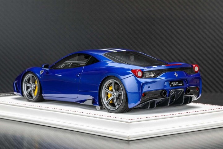 Ferrari 458 Speciale (Blue/ White Stripe) [Davis & Giovanni] 1/18 scale