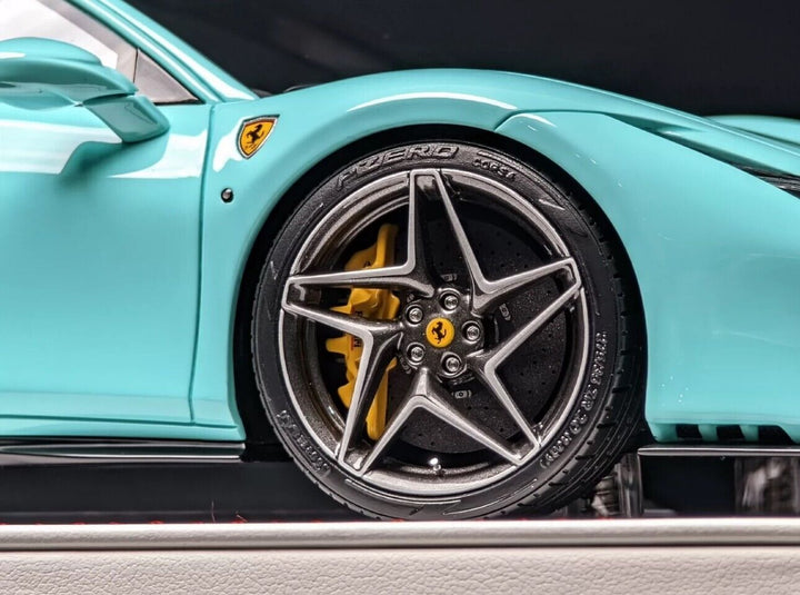 Ferrari F8 Tributo (Tiffany Blue) [Davis & Giovanni] 1/18 scale