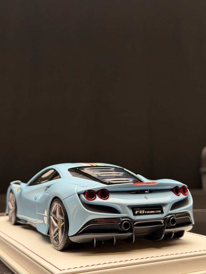 Ferrari F8 Tributo (Baby Blue) [Davis & Giovanni] 1:18 scale