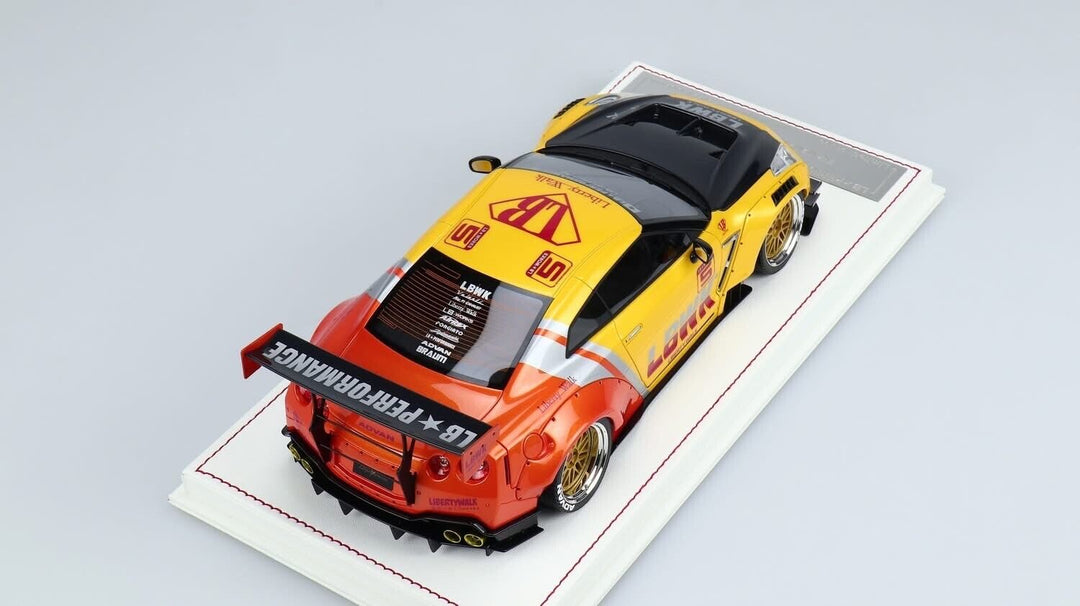 Nissan GTR R-35 Type 2 LBWK (Gloss Yellow/ Red) [Davis & Giovanni] 1/18 scale