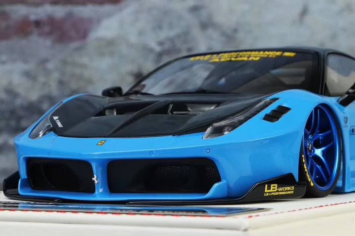 Ferrari 458 GT LBWK (Blue) [Davis & Giovanni] 1/18 scale