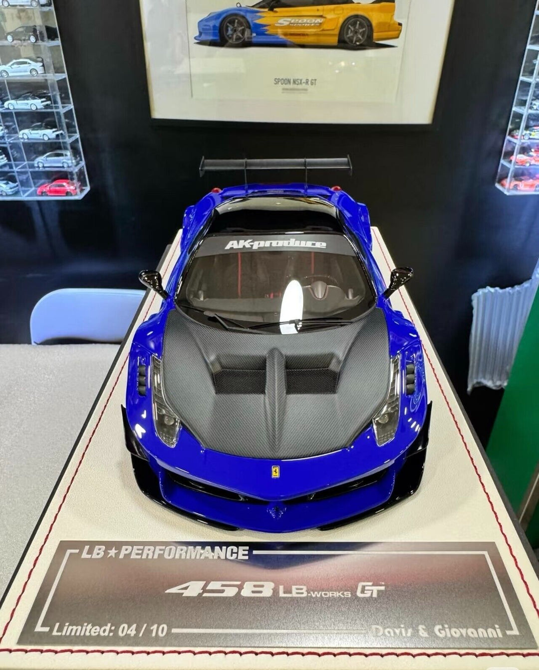 Ferrari 458 GT LBWK (Blue) [Davis & Giovanni] 1:18 scale