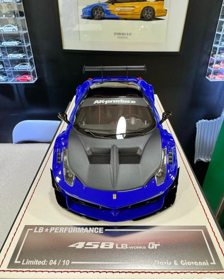 Ferrari 458 GT LBWK (Blue) [Davis & Giovanni] 1:18 scale