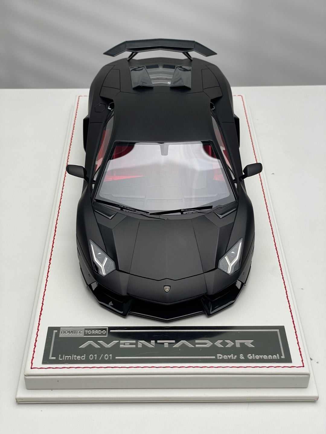 Lamborghini Aventador NOVITEC (Matte Black) [Davis & Giovanni] 1/18 scale 1 OF 1