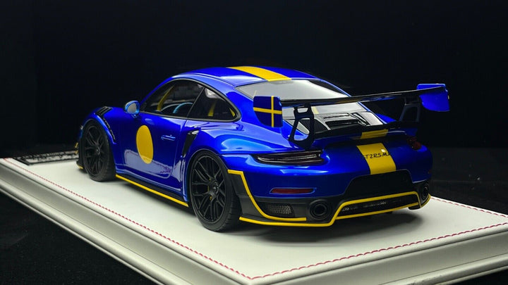Porsche 911 GT2RS MR (Blue/ Yellow) [Davis & Giovanni] 1/18 scale - 1 OF 1