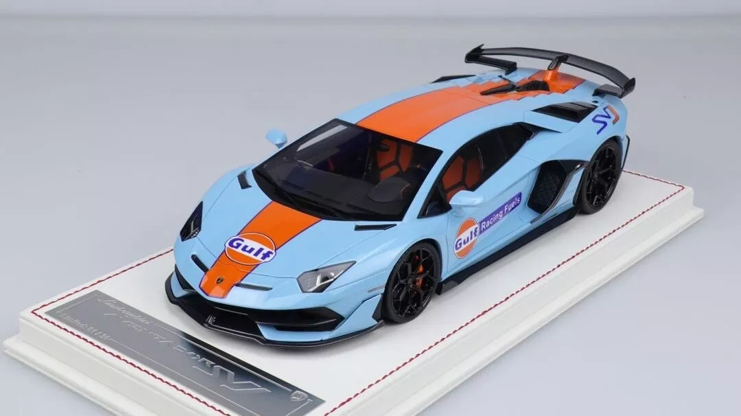 Lamborghini Aventador SVJ (Gulf Decal) [Davis & Giovanni] 1/18 scale