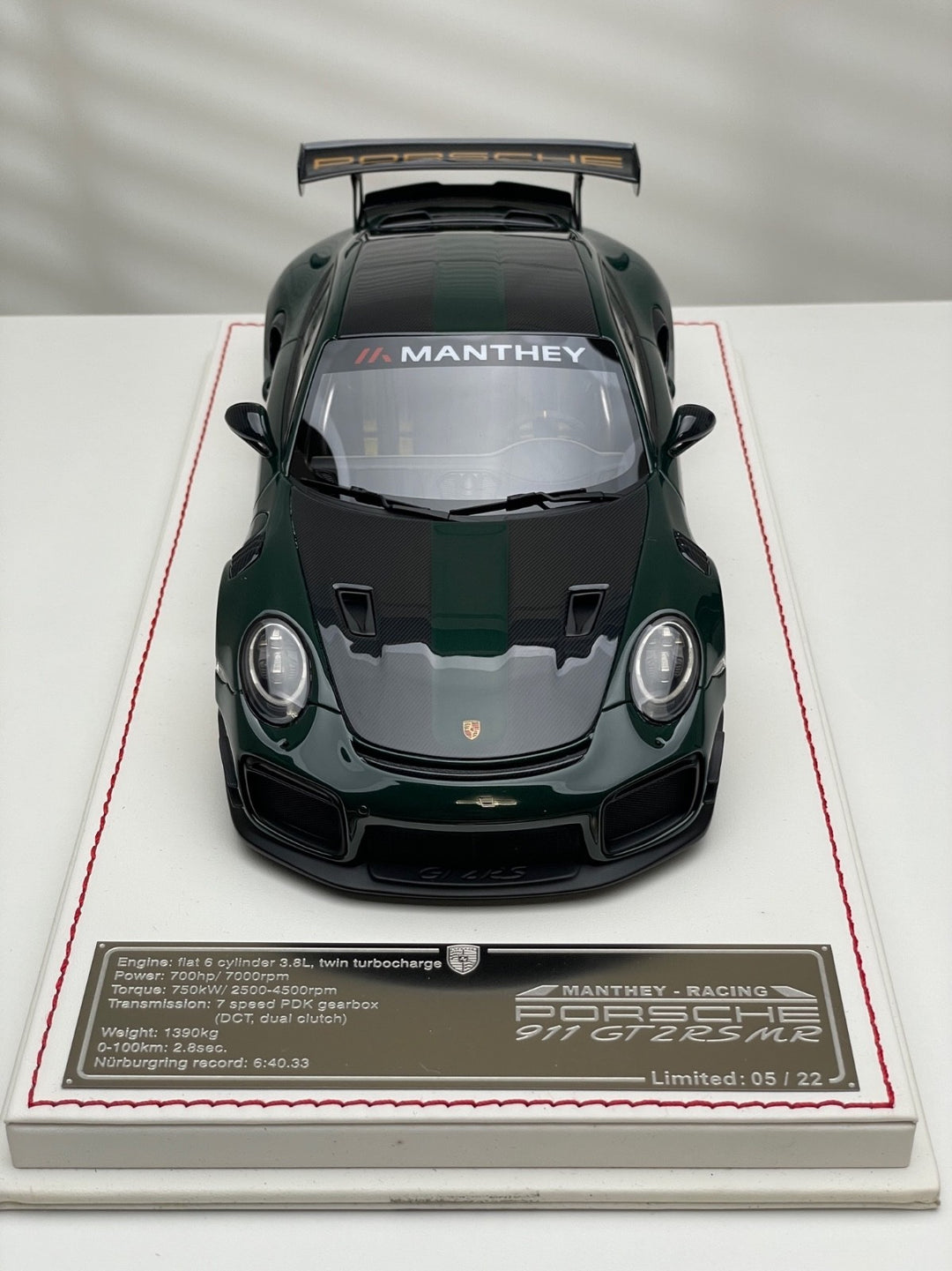 Porsche GT2RS MR (Metallic Dark Green) [Davis & Giovanni] 1/18 scale