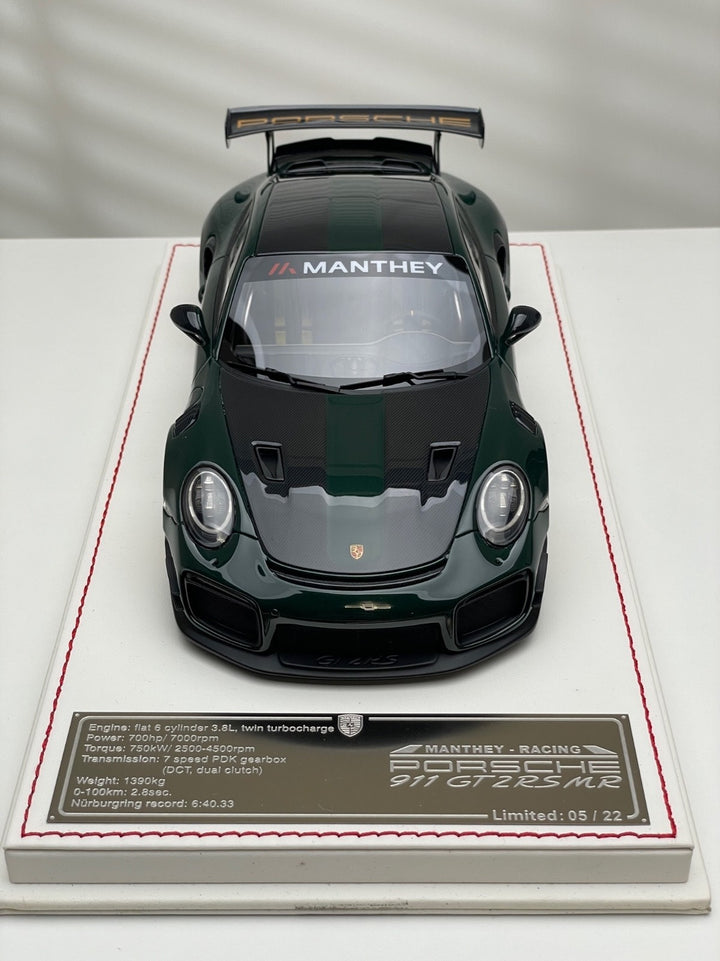 Porsche GT2RS MR (Metallic Dark Green) [Davis & Giovanni] 1/18 scale