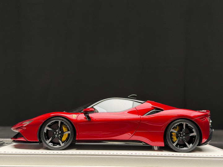Ferrari SF90 Stradale (Candy Red/ White Stripes) [Davis & Giovanni] 1:18 scale