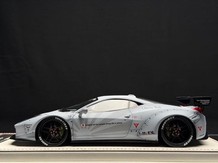 Ferrari 458 Italia LBWK (Matte Gray) [Davis & Giovanni] 1:18 scale