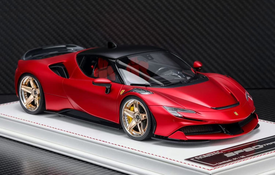 Ferrari SF90 Stradale NOVITEC (Matte Chrome Red) [Davis & Giovanni] 1:18 scale