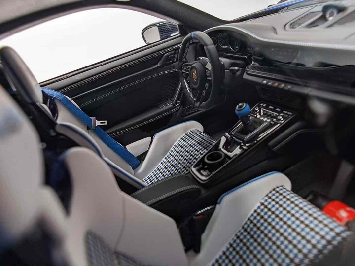 Porsche 911 GT3 RS (Blue /Carbon/ White) [Davis & Giovanni] 1/18 scale