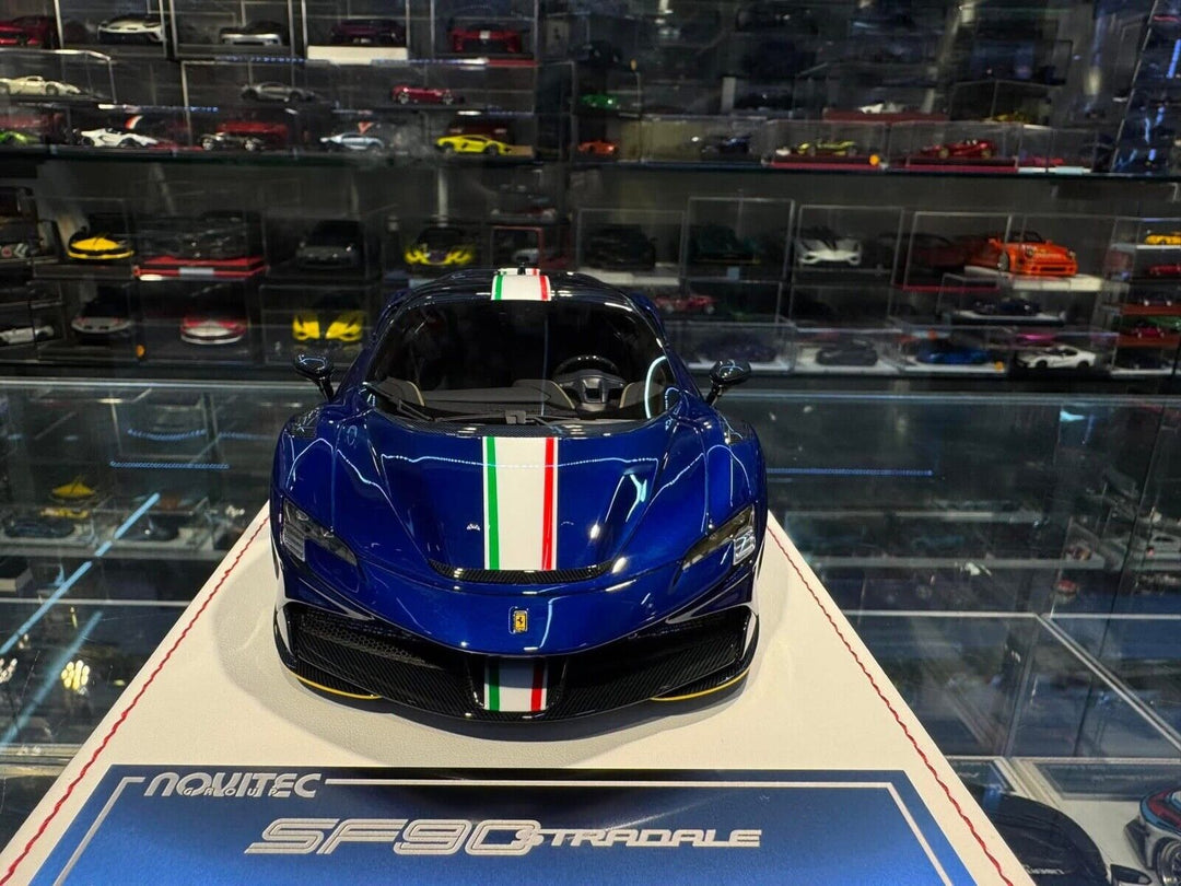 Ferrari SF90 Stradale NOVITEC (Metallic Blue) [Davis & Giovanni] 1/18 scale