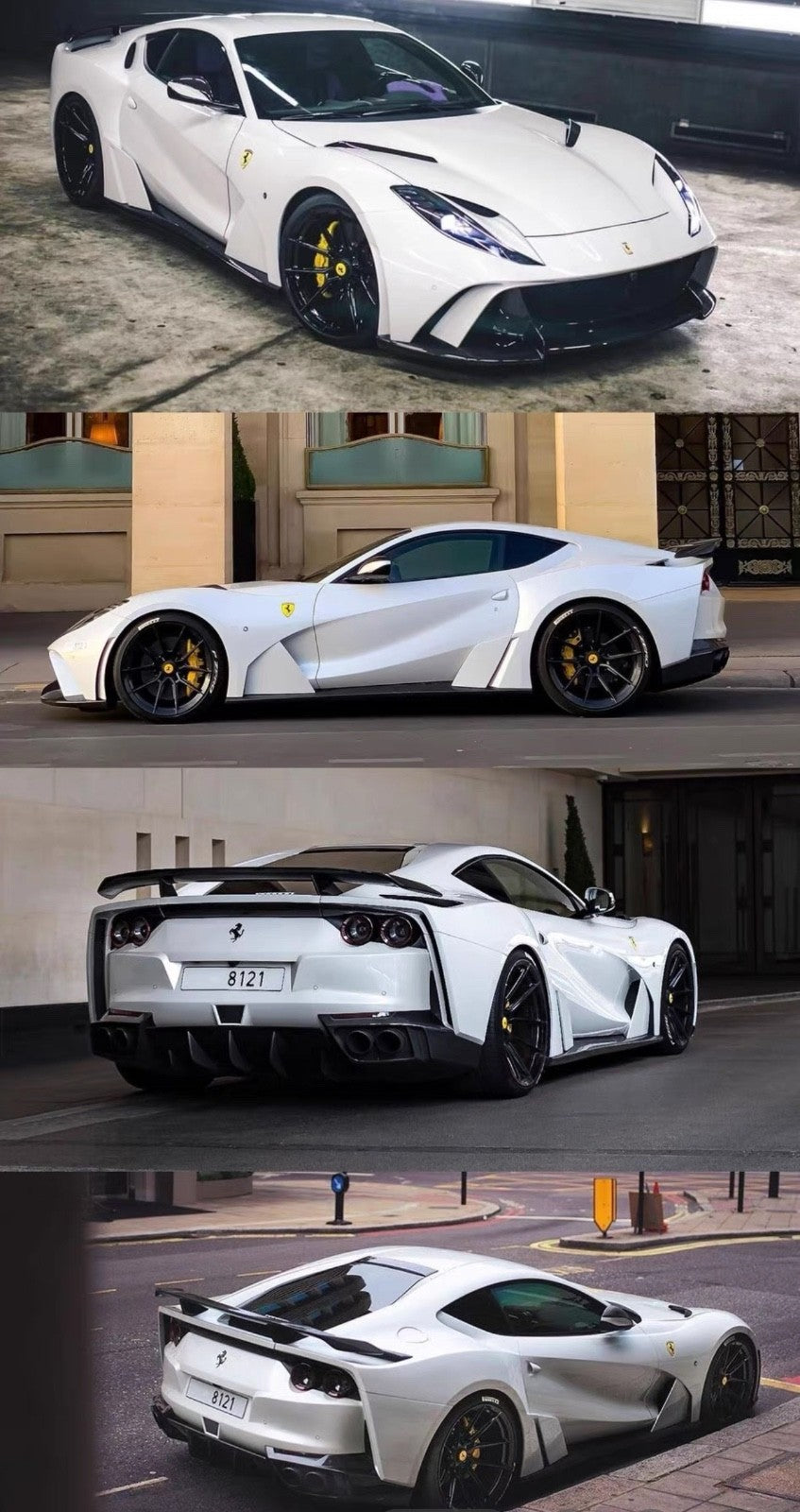 Ferrari 812 N-LARGO NOVITEC (White/ Purple int.) [Davis & Giovanni] 1:18 scale