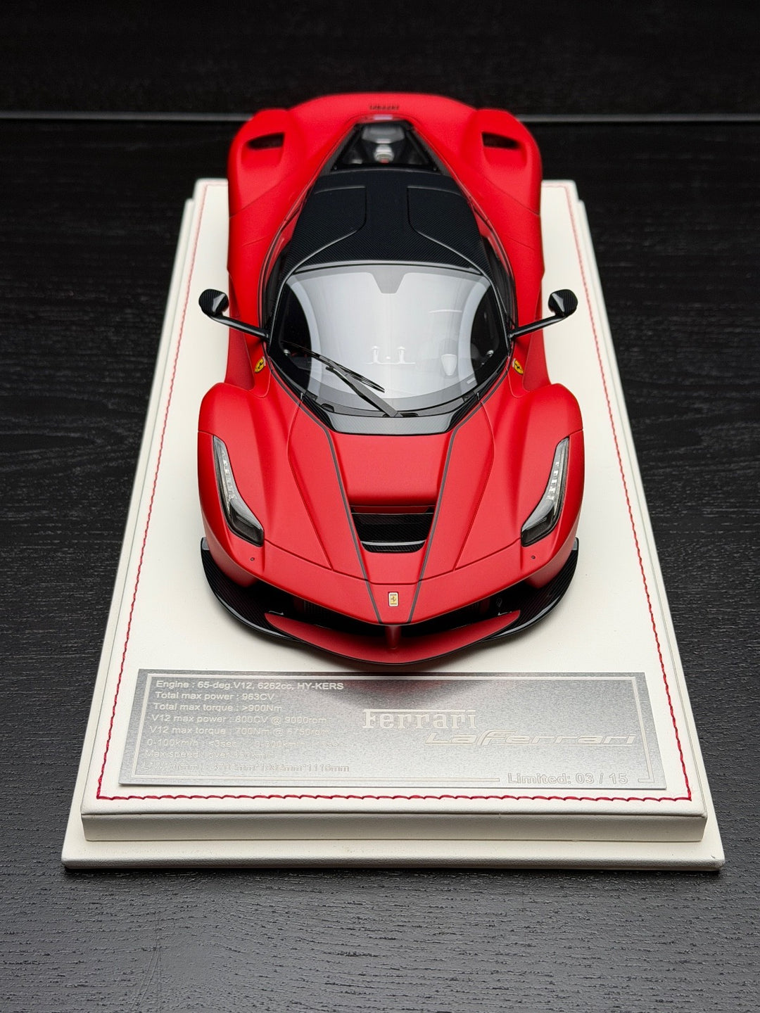 Ferrari LaFerrari (Matte Red) [Davis & Giovanni] 1:18 scale