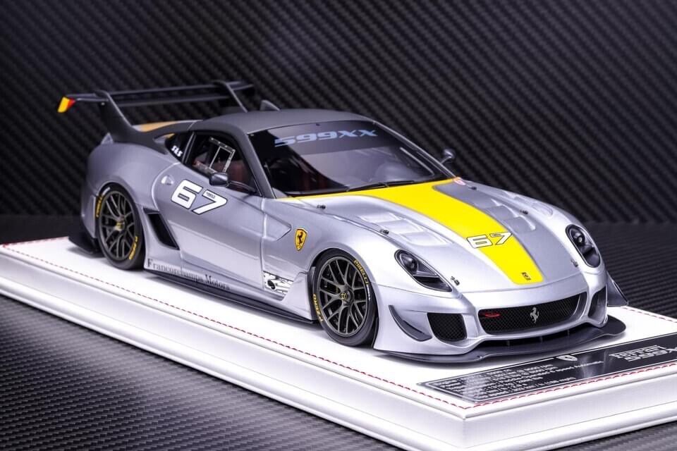Ferrari 599XX EVO (Silver/Yellow 67, France) [Davis & Giovanni] 1/18 scale