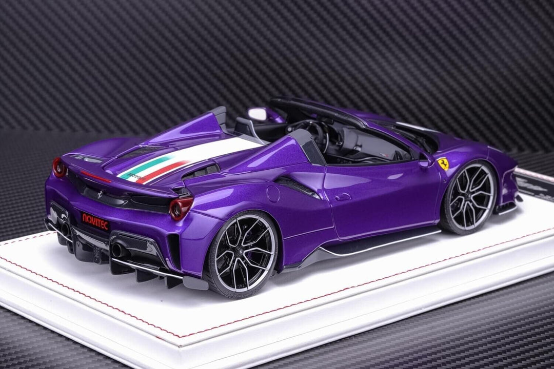Ferrari 488 Pista Spider NOVITEC (Purple/i.stripe) [Davis & Giovanni] 1/18 scale