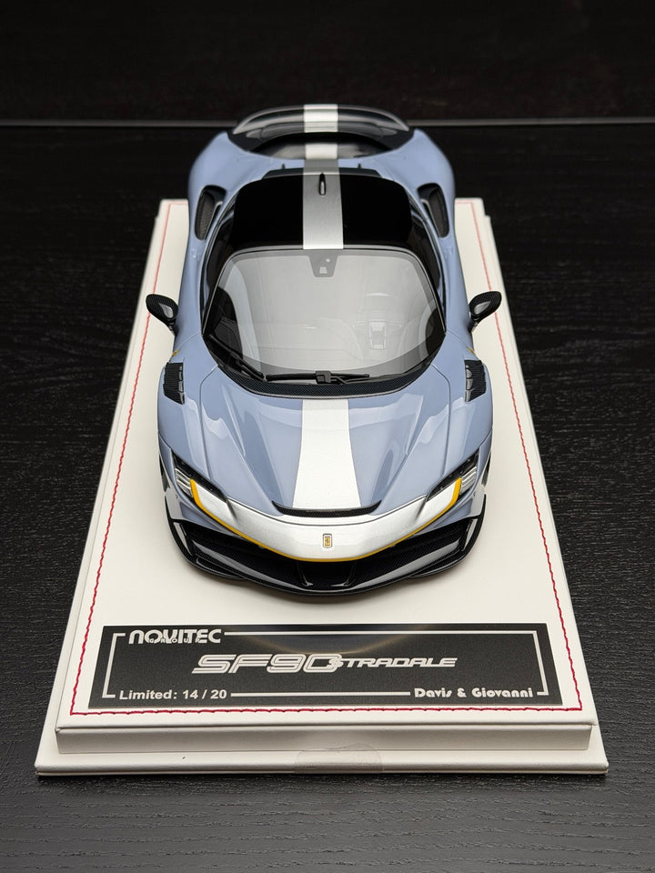 Ferrari SF90 Stradale NOVITEC (Gray/Silver Stripe) [Davis & Giovanni] 1:18 scale