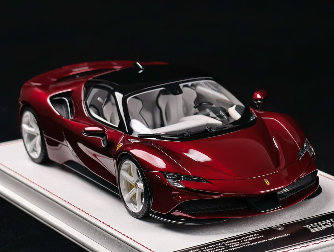 Ferrari SF90 Stradale (Metallic Dark Red) [Davis & Giovanni] 1:18 scale