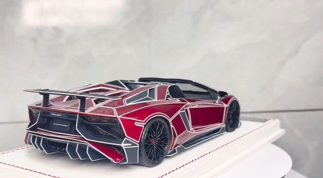 Lamborghini Aventador SV Roadster LBWK (Red TRON) [Davis & Giovanni] 1:18 scale