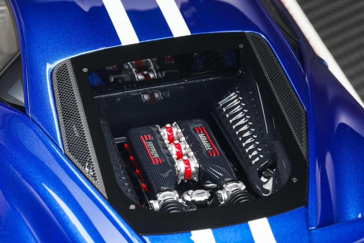 Ferrari 458 Speciale (Blue/ White Stripe) [Davis & Giovanni] 1/18 scale