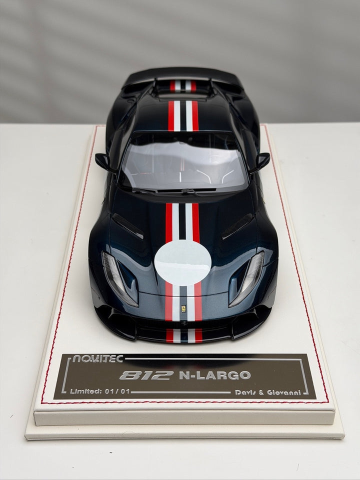 Ferrari 812 N-LARGO NOVITEC (Dark Blue) [Davis & Giovanni] 1/18 scale - 1 OF 1