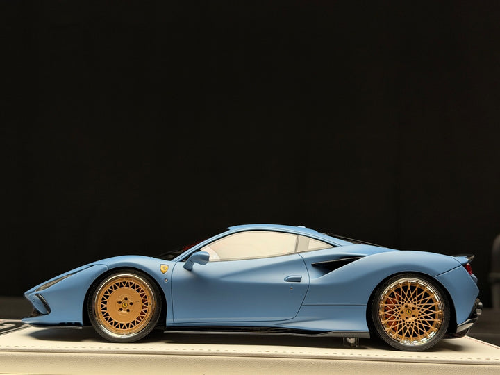 Ferrari F8 Tributo (Matte Blue) [Davis & Giovanni] 1:18 scale