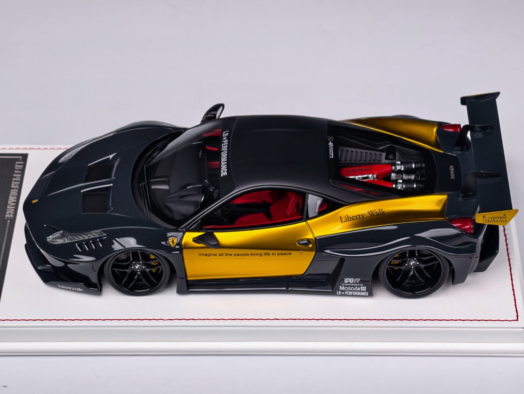 Ferrari 458 GT LBWK (Carbon Fiber/ Gold) [Davis & Giovanni] 1:18 scale